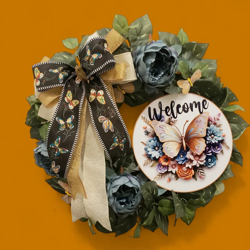 Wreath Making Kit Butterflies and Peony